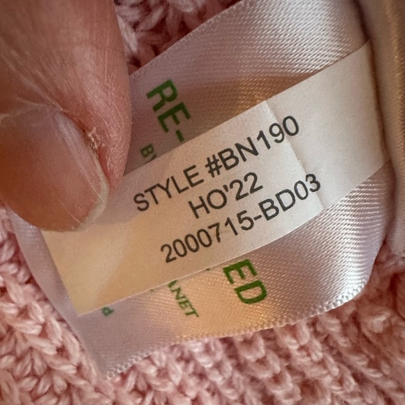 J. Crew Pink Cotton Fisherman Sweater Size S - Picture 8 of 10